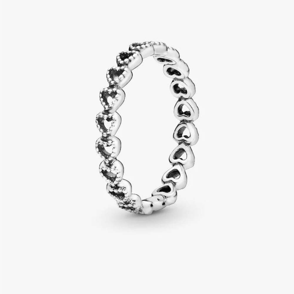 Silver Heart Band Ring